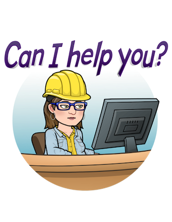 A woman in yellow shirt and hard hat with hand on face.